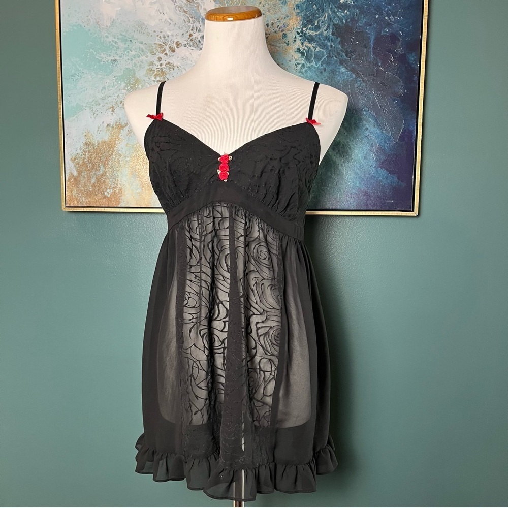 Linea Donatella Lace Trim Babydoll